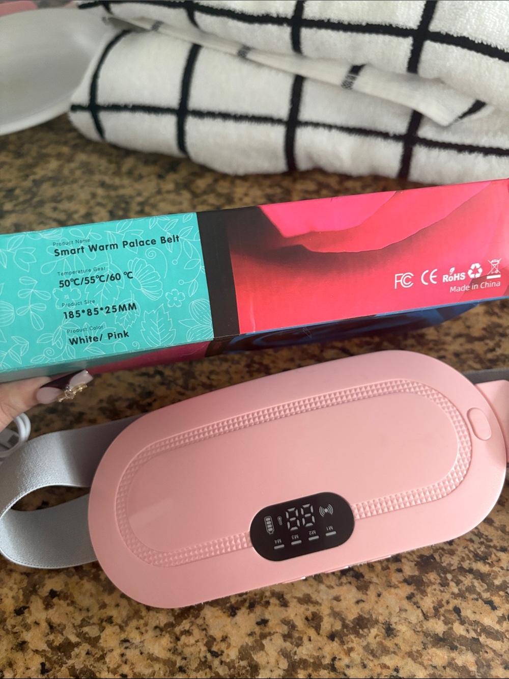 NIB Smart Warm Palace Belt Portable Menstrual Heating Pad - Pink🔥 - Picture 5 of 6